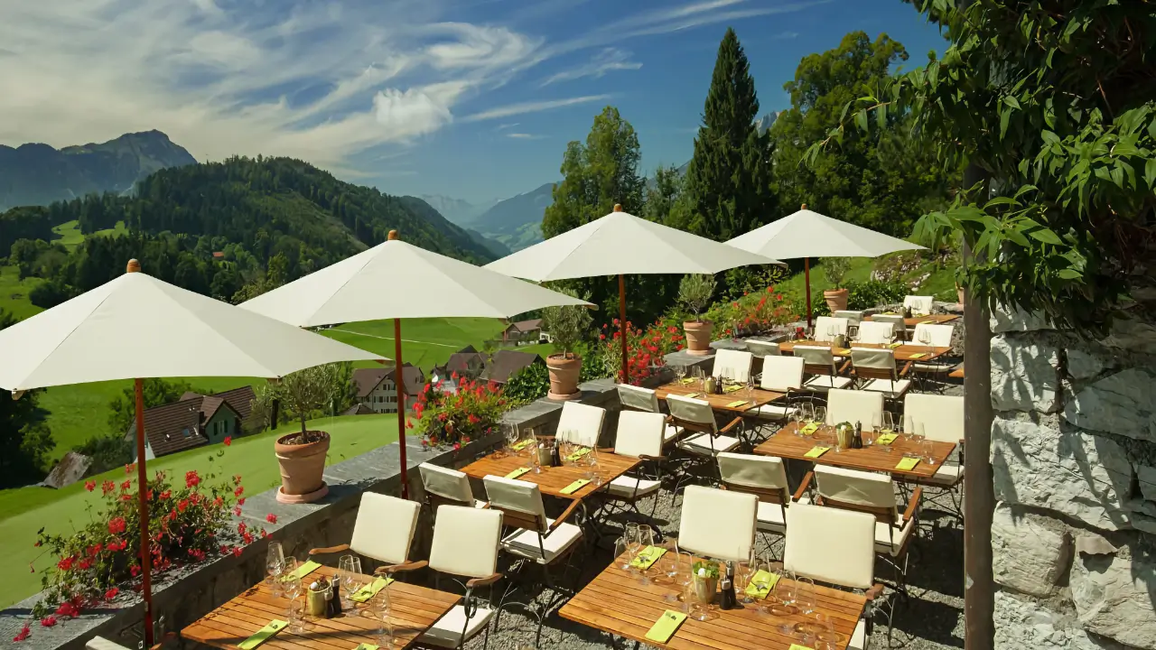 parasol glatz teakwood detalles
